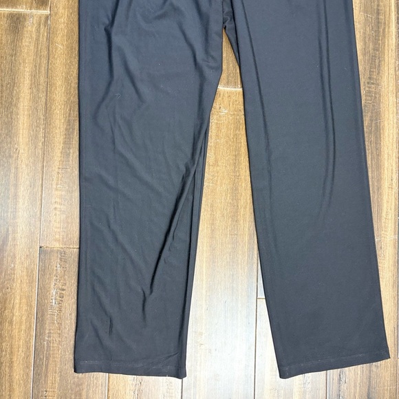 Gianni Bini size M Black Lace Illusion V Neck Long Sleeved Wide Leg Jumpsuit LBD - Picture 16 of 16